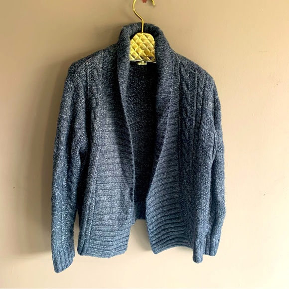 Ralph Lauren Denim and Supply Navy Cable Knit Open Front Cardigan, XL - Picture 2 of 6